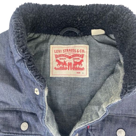 Levi's Thermore Snap Vest With Sherpa Collar - Sz Small - Picture 6 of 10